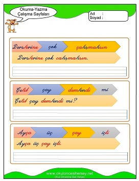 ç sesi Çalışma Sayfaları